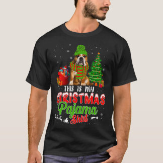 Dit is mijn kerstpajama English Bulldog Dog T-shirt