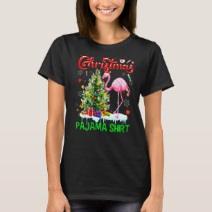 Dit is mijn kerstpajama Flamingo Scarf Santa Hat T-shirt
