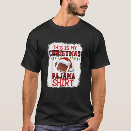 Dit is mijn kerstpajama-Football die beroemd is T-shirt (Voorkant)