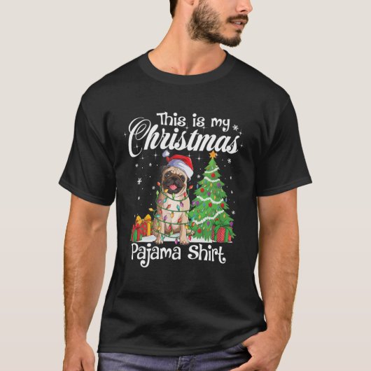 Dit is mijn kerstpajama Funny Hondenliefhebber Xm T-shirt (Voorkant)