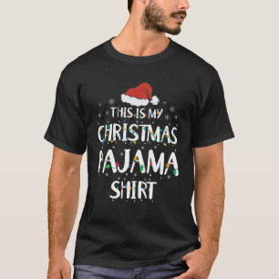 Dit is mijn kerstpajama Funny Santa Hat Xmas L T-shirt