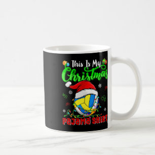 Dit is mijn kerstPajama Funny Volleyball Lover Koffiemok