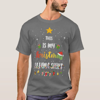Dit is mijn kerstpajama Funny Xmas lichtboom T-shirt