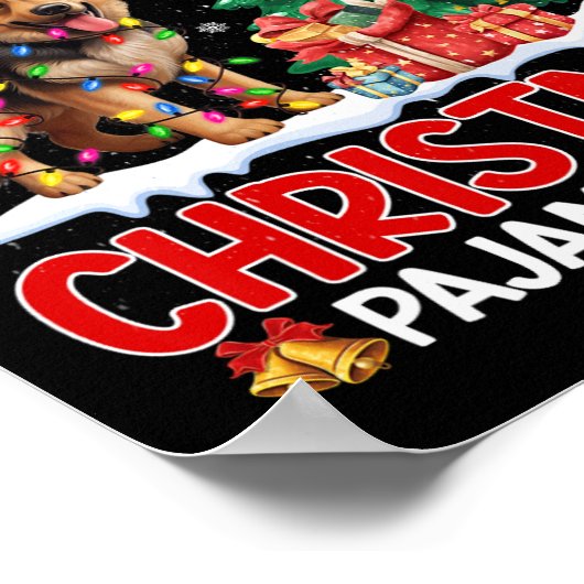 Dit is mijn kerstpajama German Shepherd Dog Lo Poster (Hoek)