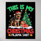 Dit is mijn kerstpajama German Shepherd Dog Lo Poster (Voorkant)