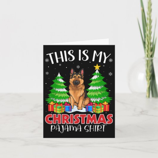 Dit is mijn kerstpajama German Shepherd Dog Xm Kaart (Voorkant)