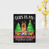Dit is mijn kerstpajama German Shepherd Dog Xm Kaart (Gele Bloem)