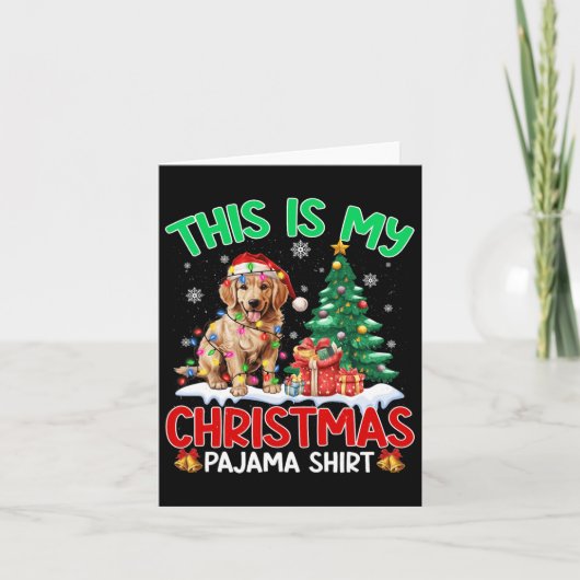 Dit is mijn kerstpajama Golden Retriever Dog L Kaart (Voorkant)