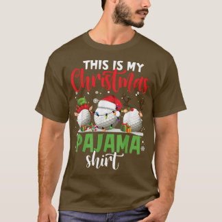 Dit is mijn kerstpajama Golf Reindeer Santa El T-shirt