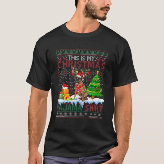 Dit is mijn kerstpajama grappige Boxer-programma's T-shirt (Voorkant)