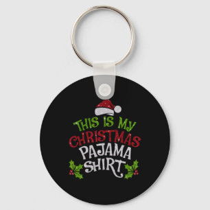 Dit is mijn kerstpajama grappige familiefeest zant sleutelhanger