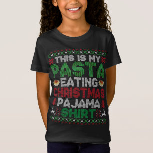 Dit is mijn kerstpajama grappige pasta, lomp t-shirt