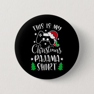 Dit is mijn kerstpajama grappige videogame Chris Ronde Button 5,7 Cm