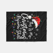 Dit is mijn kerstpajama grappigste Mannen met JS P Fleece Deken (Voorkant (Horizontaal))