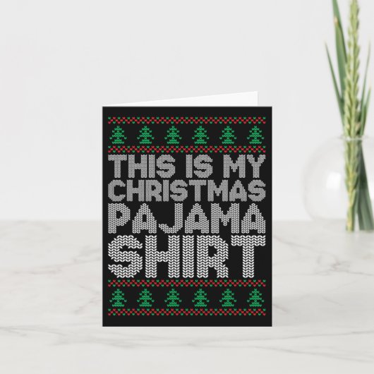 Dit is mijn kerstpajama grappigste Mannen met JS P Kaart (Voorkant)