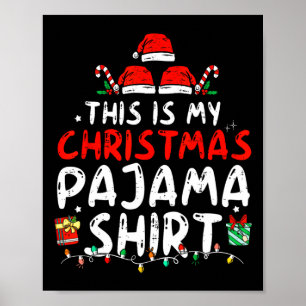 Dit is mijn kerstpajama grappigste Mannen met JS P Poster