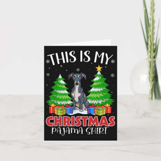 Dit is mijn kerstpajama Italiaanse Greyhound Dog Kaart (Voorkant)