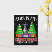 Dit is mijn kerstpajama Italiaanse Greyhound Dog Kaart (Gele Bloem)