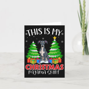 Dit is mijn kerstpajama Italiaanse Greyhound Dog Kaart