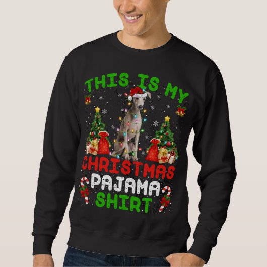 Dit is mijn kerstpajama Italiaanse Greyhound Dog Trui (Voorkant)