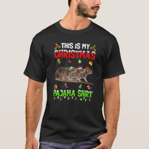 Dit is mijn kerstpajama-kerstfeest-plein t-shirt