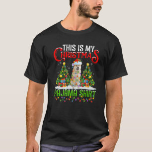 Dit is mijn kerstPajama lama Akita Inu Dog X T-shirt