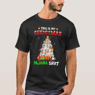 Dit is mijn kerstpajama Maltese hond-kerstboom T-shirt