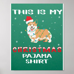 Dit is mijn kerstpajama Merry Xmas overeenkomende Poster
