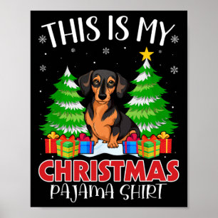 Dit is mijn kerstpajama minister Pinscher Dog Poster