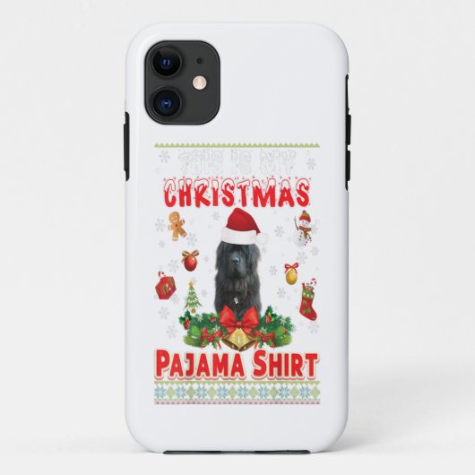 Dit is mijn kerstPajama | Newfoundland Dog Case-Mate iPhone Case (Achterkant)