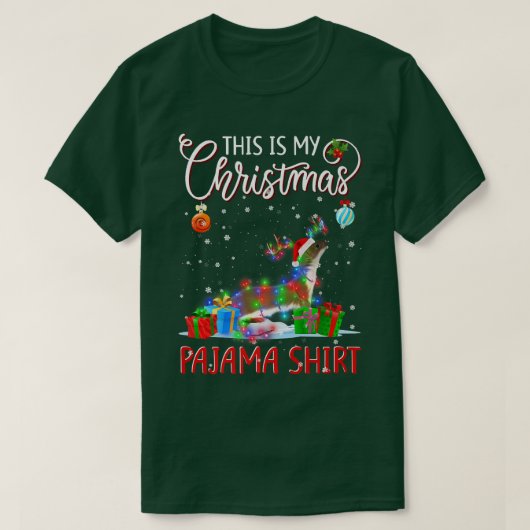 Dit is mijn kerstPajama Otters met kerstligh T-shirt (Design voorkant)