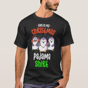 Dit is mijn kerstpajama Penguin Pajamas-kerstmanne T-shirt