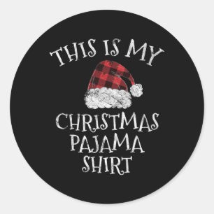 Dit is mijn kerstpajama Pet Gi Ronde Sticker