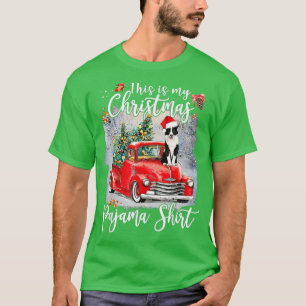 Dit is mijn kerstpajama rand collie mas Dog. T-shirt