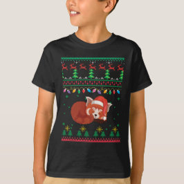 Dit is mijn kerstpajama Red Panda Ugly Sweater T-shirt