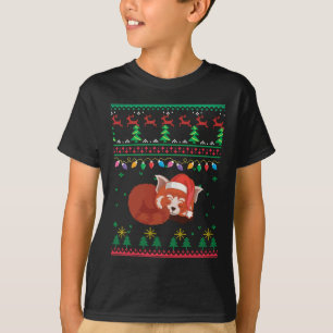 Dit is mijn kerstpajama Red Panda Ugly Sweater T-shirt