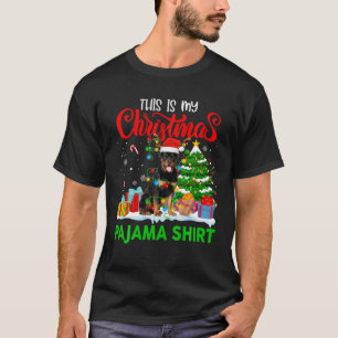 Dit is mijn kerstpajama Rottweiler Costume Chr T-shirt