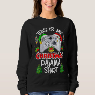 Dit is mijn kerstpajama Santa Hat Video Game X Trui