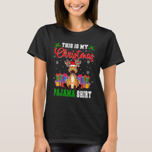 Dit is mijn kerstpajama Santa Reindeer Hyena T-shirt