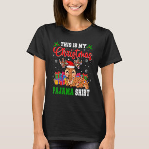 Dit is mijn kerstpajama Santa Reindeer Pangoli T-shirt