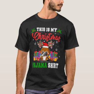 Dit is mijn kerstpajama Santa Reindeer Platypu T-shirt