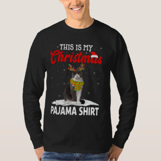 Dit is mijn kerstpajama Scottish Fold Cat T-shirt