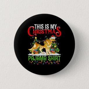Dit is mijn kerstpajama Shirt Duitse herder Shephe Ronde Button 5,7 Cm