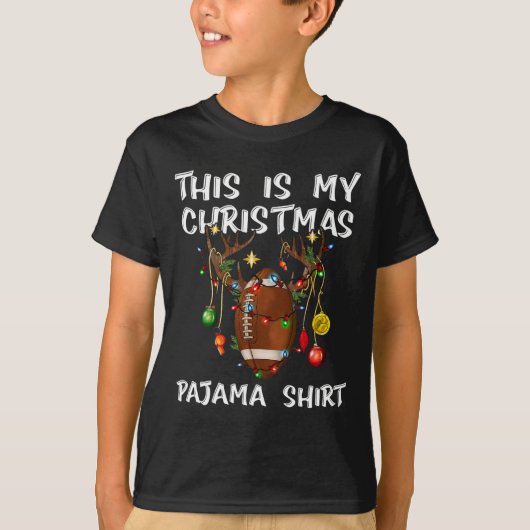 Dit is mijn kerstpajama Shirt Football Christm (Voorkant)