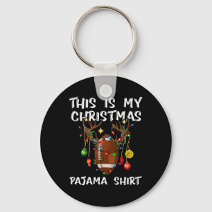 Dit is mijn kerstpajama Shirt Football Christm Sleutelhanger