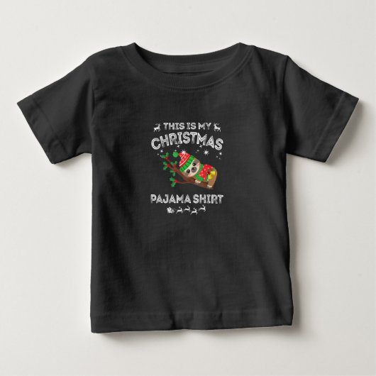 Dit is mijn kerstpajama Shirt Funny Sloth Love (Voorkant)
