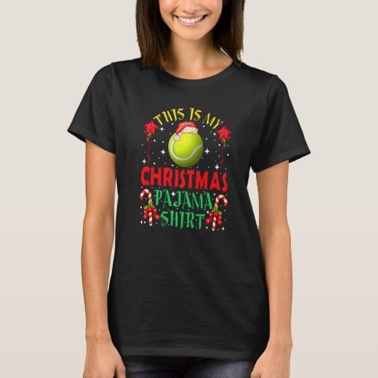 Dit is mijn kerstpajama Shirt Funny Tennis San (Voorkant)