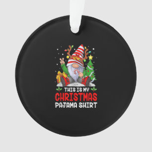 Dit is mijn kerstpajama Shirt Gnome Kerstmis Ornament