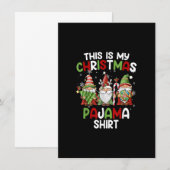 Dit is mijn kerstpajama Shirt Gnomies Gnome Xm Kaart (Voorkant / Achterkant)