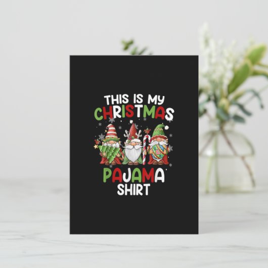 Dit is mijn kerstpajama Shirt Gnomies Gnome Xm Kaart (Staand voorkant)